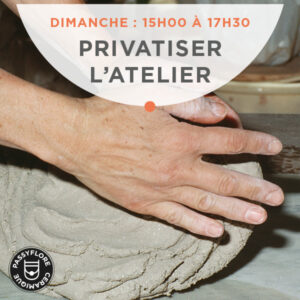 Privatiser l'atelier les dimanche de 15h00 à 17h30 : cours de poterie à la carte