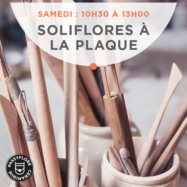 Soliflore à la plaque : atelier de céramique le samedi matin de 10h30 à 13h00
